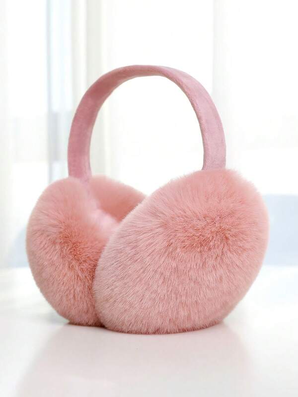 1 Pezzo Cuffie Orecchie Antivento Per Donne In Peluche Caldo Inverno Pieghevoli Per Attività All'aperto