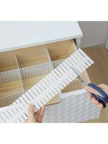 Set Of 4 Adjustable Multipurpose Drawer Dividers Back To School Dormitory Storage - White - View 1
