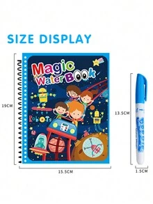 Stomle Family Magic Water Drawing Book Bh-08 Universe Space With Random Color & Style Pen Set Packed In A Bag, Package May Be Damaged During Shipping - Army Green - View 5