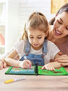 Stomle Family Magic Water Drawing Book Bh-08 Universe Space With Random Color & Style Pen Set Packed In A Bag, Package May Be Damaged During Shipping - Army Green - View 7