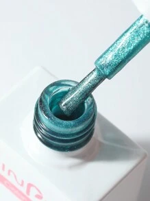 pinpai 發光寒玉貓眼光療甲油,1瓶,需要uv燈干燥,並塗抹多層以獲得不同效果 - 薄荷綠 - 查看 3