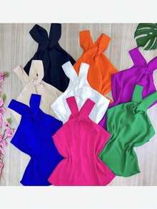 Women Tops - Màu xanh lam - Xem 2