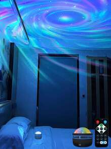 Lámpara De Proyección De Onda De Agua Usb Luz Nocturna De Ambiente - Multicolor - Ver 1