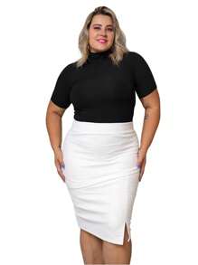 Plus Size Skirts - trắng - Xem 1
