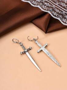 1pair Vintage Sword & Dagger Dangle Earrings