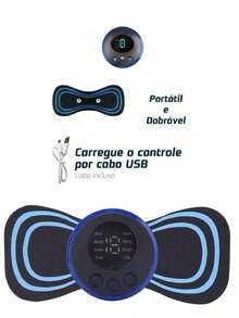 tiger Mini Massageador Elétrico Portátil Cervical - Preto - Visão 5