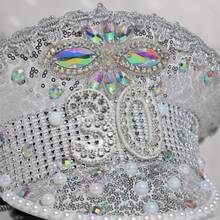 Gorgeous 30th birthday hat Handmade hat party accessories - White - View 3