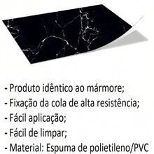 Paper and Wall Marble Adhesive Wall Plates Kit 3D Porcelain Tiles 30X60 - 黑色大理石 - 查看 7