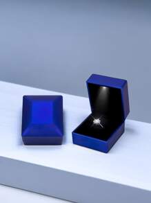 创意LED发光求婚首饰盒，可放置戒指和耳环 - 藍色 - 查看 6