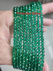 批發10股950顆閃亮4mm玻璃珠 / 假日玻璃珠 / 奧地利風格水晶珠 / 玻璃面切珠 / 圓形彩色玻璃珠，適用於手鍊 / 項鍊 / 腳鍊 / 耳環珠寶製作 / DIY散珠 / 水晶間隔珠 / 婚禮裝飾 / 聖誕樹裝飾 / 假日裝飾 / 房間裝飾 - 彩色 - 查看 19