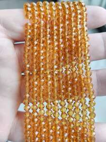 批發10串（1200+顆）閃亮4mm玻璃珠/假日珠/奧地利玻璃珠/圓形玻璃珠/水晶間隔珠，適用於手鍊/項鍊/腳鍊/耳環首飾製作/ DIY散珠/婚禮裝飾/聖誕樹裝飾/假日裝飾/房間裝飾 - 彩色 - 查看 24