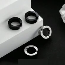 10pairs Magnetic Stud Earrings For Men Stainless Steel Magnetic Earrings, Non-Piercing Cross Dangle Hoop Earrings Unisex Gauges Clip On Earring CZ Magnet Earring Set