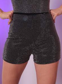 short com elastico - Preto - Visão 4