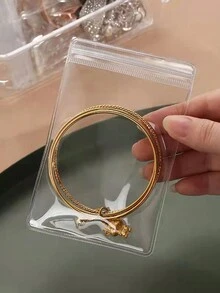 10入組透明珠寶袋包裝袋,用於耳環收納,珠寶和小收藏品整理