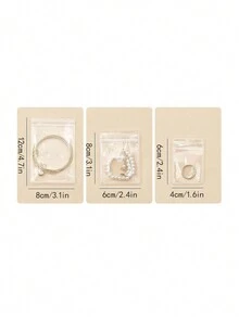 10入組透明珠寶袋包裝袋,用於耳環收納,珠寶和小收藏品整理