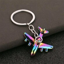 1 Pieza Llavero De Modelo De Avión Simulado En 3d, Exquisito Colgante Para Decorar Coches Con Colorido Creativo - Multicolor - Ver 1