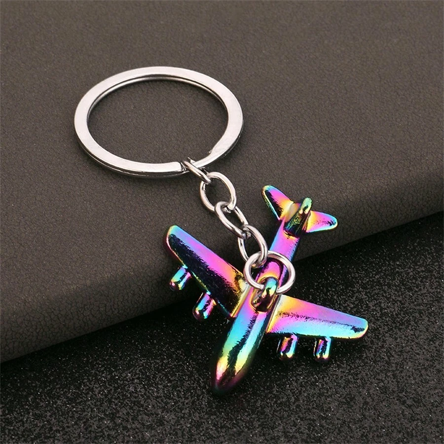 1 Pieza Llavero De Modelo De Avión Simulado En 3d, Exquisito Colgante Para Decorar Coches Con Colorido Creativo - Multicolor - Ver 1
