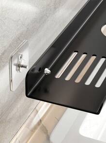 OBOVAY 1件装不锈钢浴室置物架，马桶镜前置物架，壁挂式马桶置物架，洗手池置物架，水龙头壁挂式置物架，浴室配件，家居装饰 - 黑色 - 查看 5