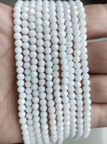 批發10串（1200+顆）閃亮4mm玻璃珠/假日珠/奧地利玻璃珠/圓形玻璃珠/水晶間隔珠，適用於手鍊/項鍊/腳鍊/耳環首飾製作/ DIY散珠/婚禮裝飾/聖誕樹裝飾/假日裝飾/房間裝飾 - 彩色 - 查看 14