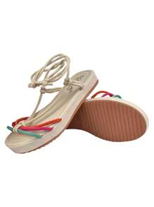 Women Flat Sandals - Champagne - View 3