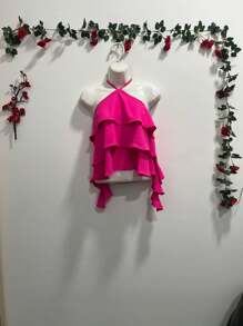 Plus Size Tank Tops & Camis - 玫紅色 - 查看 1