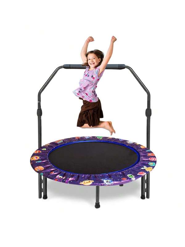 Trampolin für Kinder,36" Mini-Trampolin für Kinder mit verstellbarem Griff,Kinder Trampolin mit Gepolsterter Sicherheitsabdeckung,Trampolin mit Rückprallfunktion für Indoor oder Outdoor Sprungsportarten,ein tolles Weihnachts,Geburtstagsgeschenk für Jungen oder Mädchen ab 1 Jahr,Stahlrohr PP Material,1 Packung.