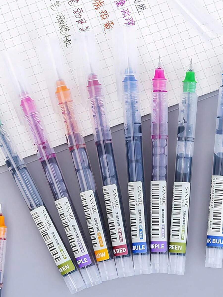 Set Of 2 Boxes With 16 Gel Pens Of Different Colors Fine Point Cute Pretty - 彩色 - 查看 1