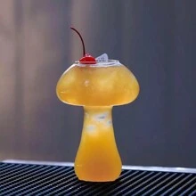 1 Pezzo 250ml Bicchiere Da Cocktail A Forma Di Fungo, Bicchiere Da Martini Creativo, Coppa Da Bere In Vetro Con Alto Piede Adatta Per Caffè, Succo, Vino, Champagne, Cocktail, Bar Per La Casa, Bicchieri Per Feste