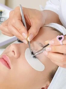 100入組白色假睫毛延長膠固定盤/戒指/玻璃杯,美甲調色盤,美容化妝師用品,適用於美容/水貂/假睫毛/美甲沙龍 - 白色 - 查看 4