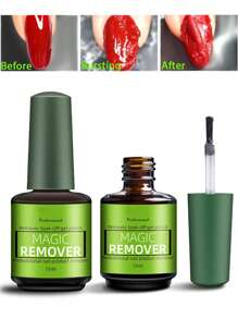 YEVYO Magic Burst Gel Polish Remover Soak Off Gel Nail Polish Remover , 2 Piece Set for Nail Removing Winter Nail Set - xanh quân đội - Xem 1