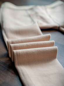 Medias Afelpadas Unicolor Efecto Piel - Negro - Ver 2