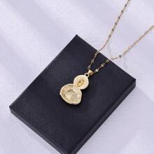 1條銅製18k鍍金聖猶達翰禱告項鍊,男女適用 - 金色 - 查看 5