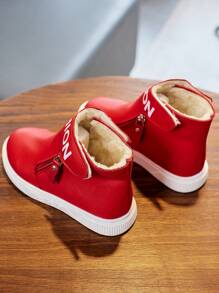 1對2023新款兒童防水皮靴,男孩暖和防滑短靴,女孩雪地靴,冬季用品