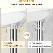 Bathroom Corner Shower Organizer, 4 Shelves - White - View 6