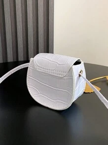 1個時尚兒童pu皮革零錢包,可愛的寶寶女孩迷你鏈式小斜挎包,可愛的公主斜挎包小錢包 - 白色 - 查看 7