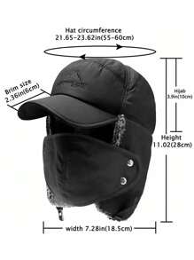 冬季雷锋帽男士帽子加厚保暖户外骑行帽子东北防寒口罩护耳帽