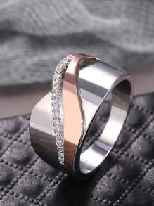 1 PC Glamorous Cubic Zirconia Ring For Women For Wedding Engagement Party Jewelry Valentine's Day Gift - Multicolor - View 4