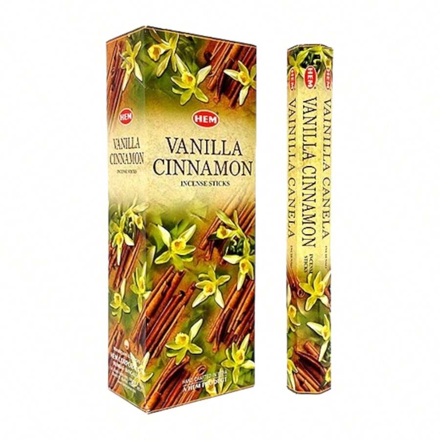 Box Of HEM Vanilla Cinnamon Incense Sticks, Vanilla Cinnamon 120 Sticks