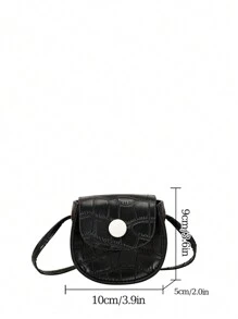 1 Miếng Thời trang Trẻ em Trẻ em chất liệu da PU Túi đeo vai Đáng yêu Bé gái Mini Chuỗi Ví tiền xu Dễ thương Công chúa Túi quai chéo Ví nhỏ - màu đen - Xem 11