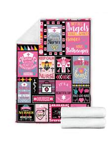 1pc Nurse Gifts, Nurses Week Gifts, Nurse Appreciation Gifts Throw Blanket, Gifts for Nurses Women, School Nurse On Nurse Day, Graduation Birthday Gift Soft Blanket - Multicolor - View 3