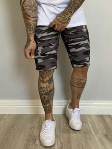 Men Denim Shorts - 彩色 - 查看 2