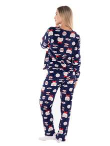 HERMOSA PIJAMA CALIENTITA Y LIGERA PARA DAMA - Azul Marino - Ver 4