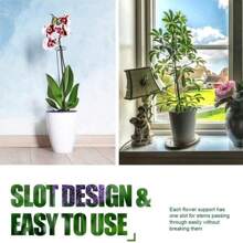 5pcs, Potted Plant Support Rack / Flower Vegetable Vine Climbing Bracket / Balcony Creative Decorative Rack, Plant Fixed Rod Fixed Gardening Flower Plant Branch Dry Fixed Material Fiberglass Rod Rod Bonsai Support Rod Flower Vine - Army Green - View 10