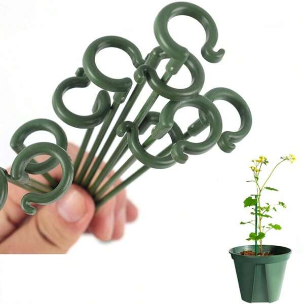 5pcs, Potted Plant Support Rack / Flower Vegetable Vine Climbing Bracket / Balcony Creative Decorative Rack, Plant Fixed Rod Fixed Gardening Flower Plant Branch Dry Fixed Material Fiberglass Rod Rod Bonsai Support Rod Flower Vine