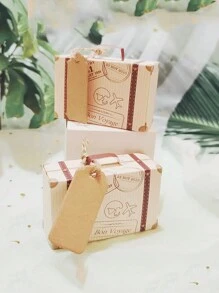 10入組迷你手提箱禮盒,適用於節日和婚禮禮物,手提箱婚禮糖果盒創意糖果盒復古牛皮紙婚禮糖果盒,適用於旅行和旅行時使用的糖果盒,旅行配件旅行必備品