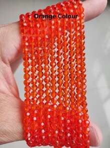 批發10股950顆閃亮4mm玻璃珠 / 假日玻璃珠 / 奧地利風格水晶珠 / 玻璃面切珠 / 圓形彩色玻璃珠，適用於手鍊 / 項鍊 / 腳鍊 / 耳環珠寶製作 / DIY散珠 / 水晶間隔珠 / 婚禮裝飾 / 聖誕樹裝飾 / 假日裝飾 / 房間裝飾 - 彩色 - 查看 27