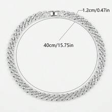 Collar De Cadena De Oro Completo Con Diamantes De Imitación