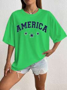 Women T-Shirts - màu xanh lá - Xem 3