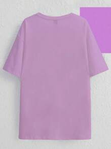 Men T-Shirts - 中紫紅色 - 查看 2