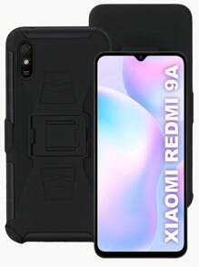 Funda Uso Rudo Con Clip Para Xiaomi Redmi 9A - Negro - Ver 3